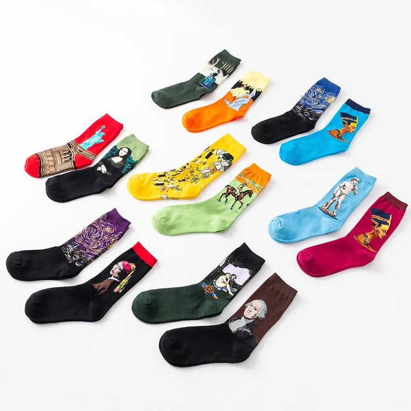 

Fashion Women's Socks Retro Renaissance Style Couple Unisex Popular Art Socks, Multi color