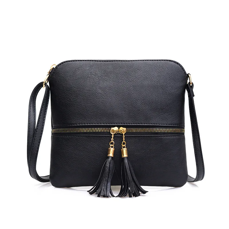 

Fringe Zipper Shoulder Summer Ladies Handbag Leisure Pu Leather Inclined Shoulder Bag Lady Bags Handbag With Tassel, Customizable