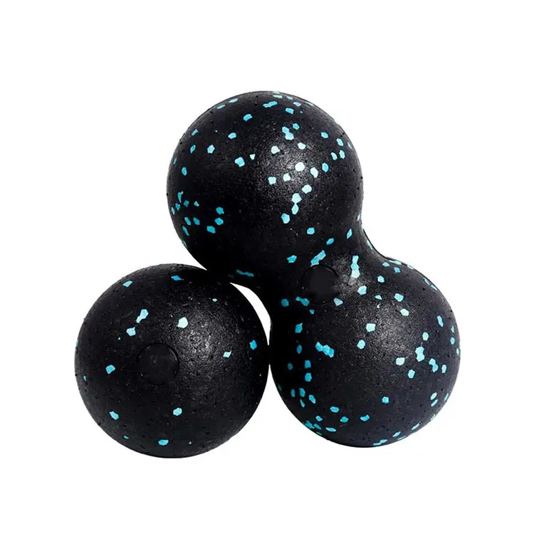 

Custom Logo 16*8cm Epp Fitness Ball Double Lacrosse Mini Peanut Massage Ball, Black