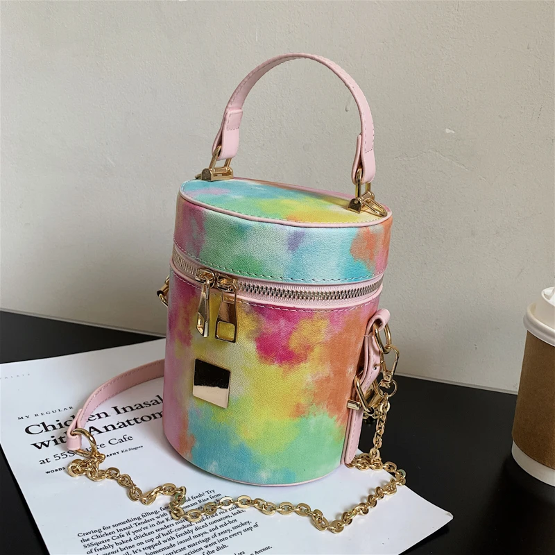 

Wholesale Price Fashionable Evening Women Bag Tie-dye Design Handbag Chic Basket Handbag for Ladies, Colored