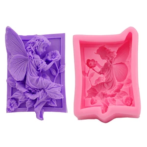 Image of Angel Flower children Shape Cake Decorating Tools Baking Homemade Soap Mold Silicon Fondant Mold