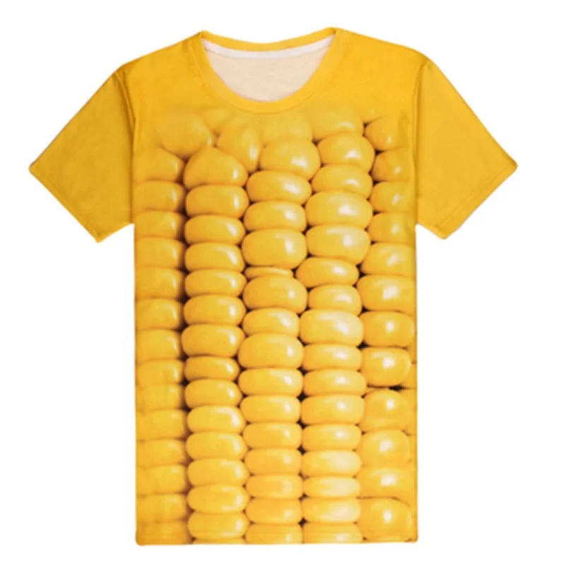 

Printed 3D Yellow Corn Casual Men's T-shirts