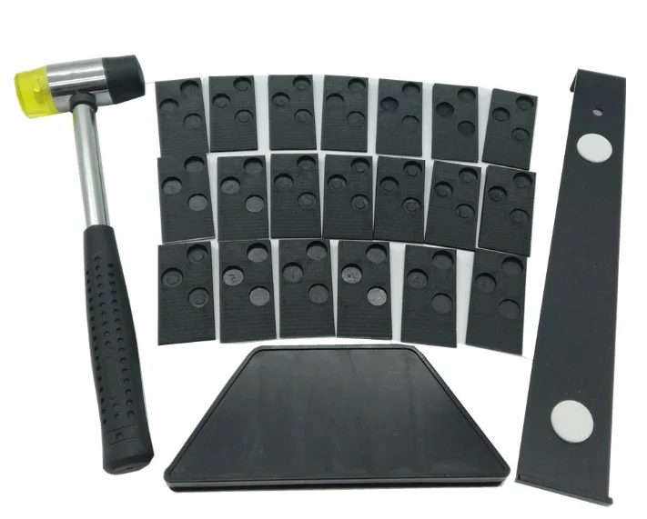 

23 in 1 Kit Laminate Wood Flooring Installation Kit with Solid Tapping Block, Long & Wider Pull Bar& Spacers, Mallet, Black