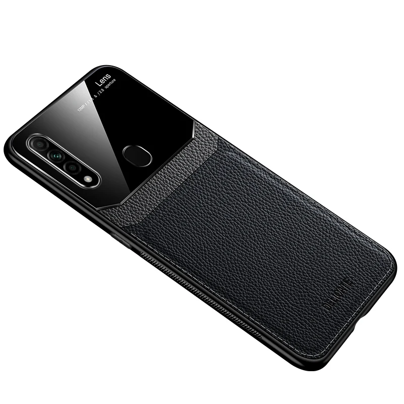 

A31 Case Leather PC Retro Shockproof Hard Back for OPPO A31 Phone Case