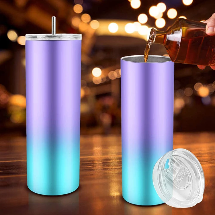 

Ready to ship new style 18/8 304 stainless steel sublimation blank wine tumbler, Customized color