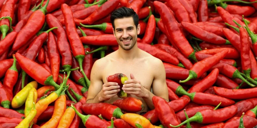 Cartoon illustration busting common myths about spicy food