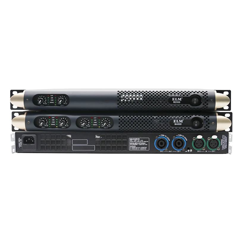 

professional class d meeting stage switch mode 1u 500 watt digital power amplifier, Black