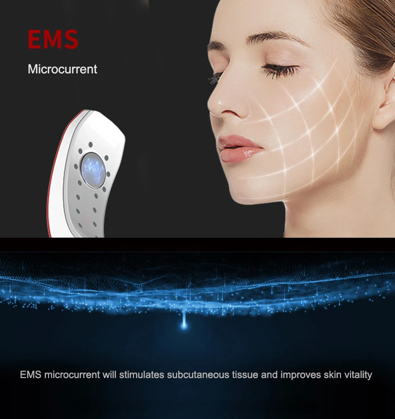 Brand new face slimming lifting skin rejuvenation face lifting device ultrasonic facial massager