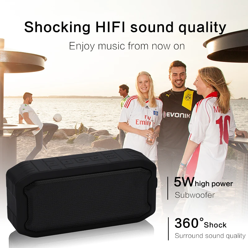 portable speaker bluetooth IPX7 waterproof outdoor BT speaker wireless with TWS Hifi stereo - ANKUX.COM