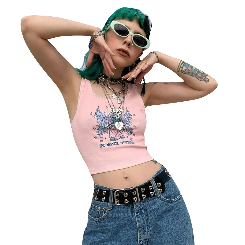 

China Quality Manufacturer Directly Supply Customize Tops Patterned Women'S Breathable Sleeveless Tank Top