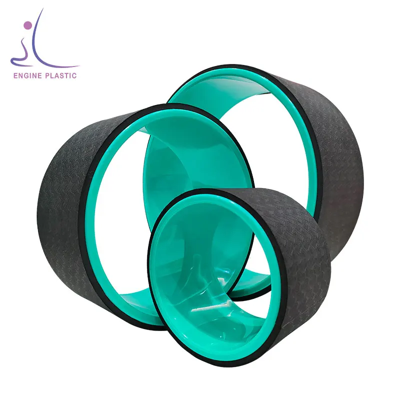 

Customize ABS+TPE Fitness Gym Exercise 3 in 1 yoga wheel back wheel Set