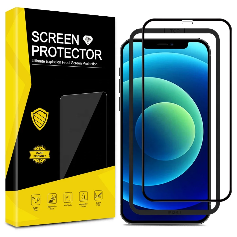 

2021 Dust Proof Screen Protector 3D Curved Full Screen for iPhone X XS XR XSMAX 11 12 Pro Max Tempered Glass With Guidance Frame