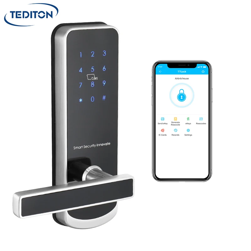 

Best brand ttlock app APP lock WiFi Smart Electronic password Deadbolt Digital lock for Wood Door