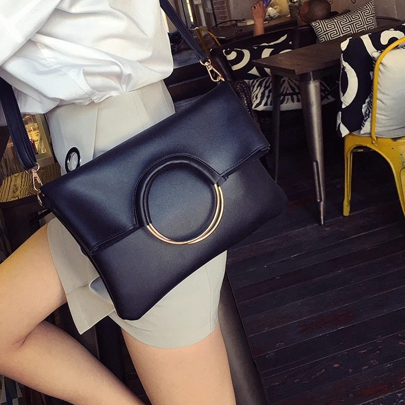 

XP1559 new trendy ring mother and child bag fashion simple folding clutch bag