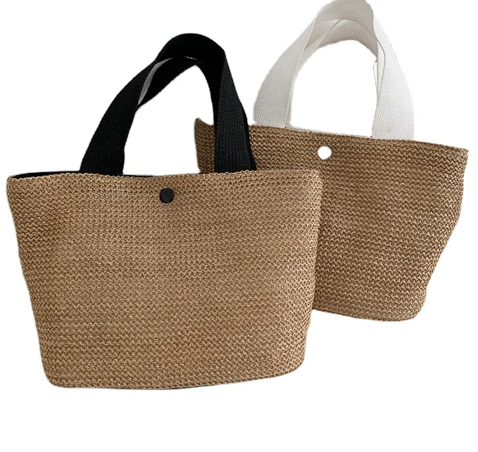 

2021 fashion new trends Woven handbag girls ladies, Nature/customized color