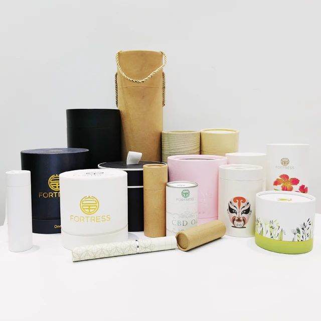 
Custom eco friendly carton cylinder kraft paper round box empty biodegradable craft cardboard boxes packaging tubes 
