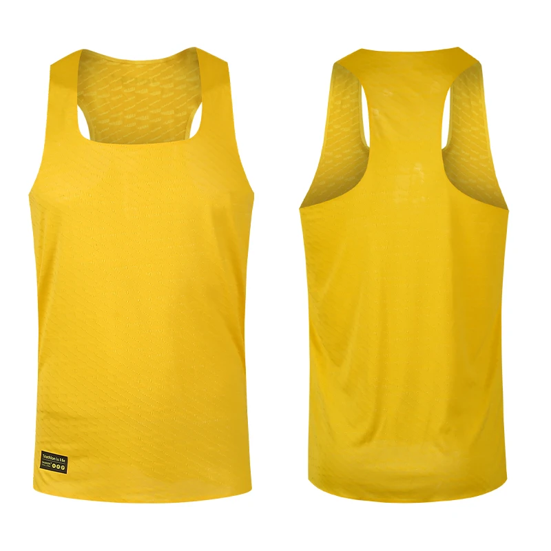 Seamless Custom logo Running Singlet Vest Sport Marathon Race Run tank Top for Men Women