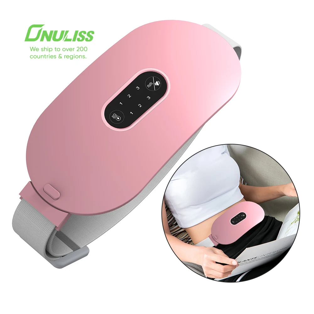 

Wireless Portable Mini Period Cramp Menstrual Heating Belt Pain Relief Electric Waist Massage Belt Period Heating Belt For Women