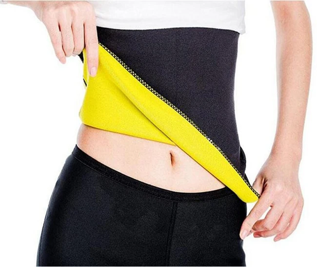 

High Quality Neoprene Women Men Waist Cincher Sweat Waist Trimmer Weight Loss Body Shapers Belt, Black+yellow