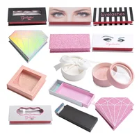 

high end low MOQ fast delivery empty acrylic lash box eyelash tray in stock for wholesale
