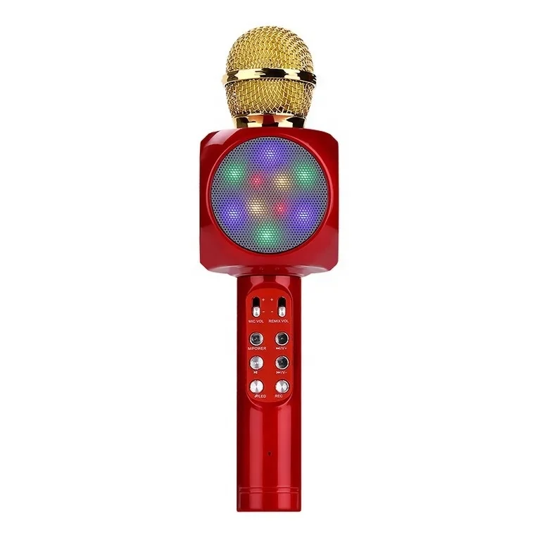 

WS1816 LED Light Mini Wireless Multifunctional Karaoke Microphone Mic for singing