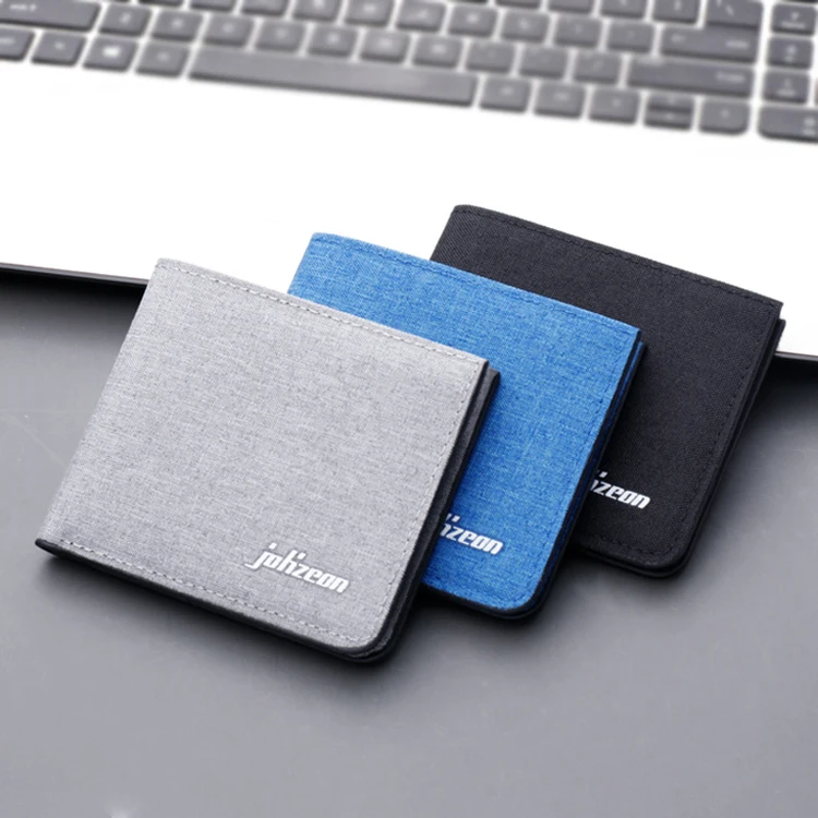 

Splendid Quality Reasonable Price Canvas Denim Wallet Fashion Bifold Wallet Men, 3 colors