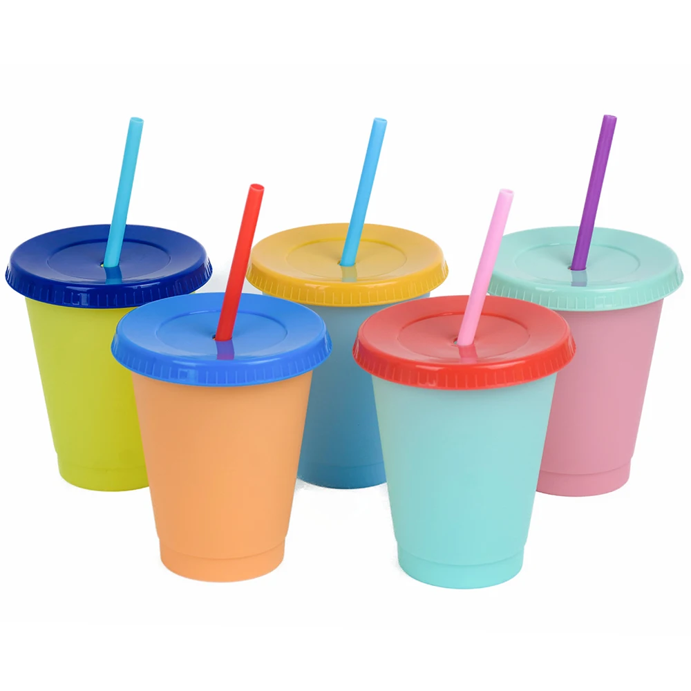 

Wholesale custom BPA FREE PP Plastic color changing cups, 5 colors / customized