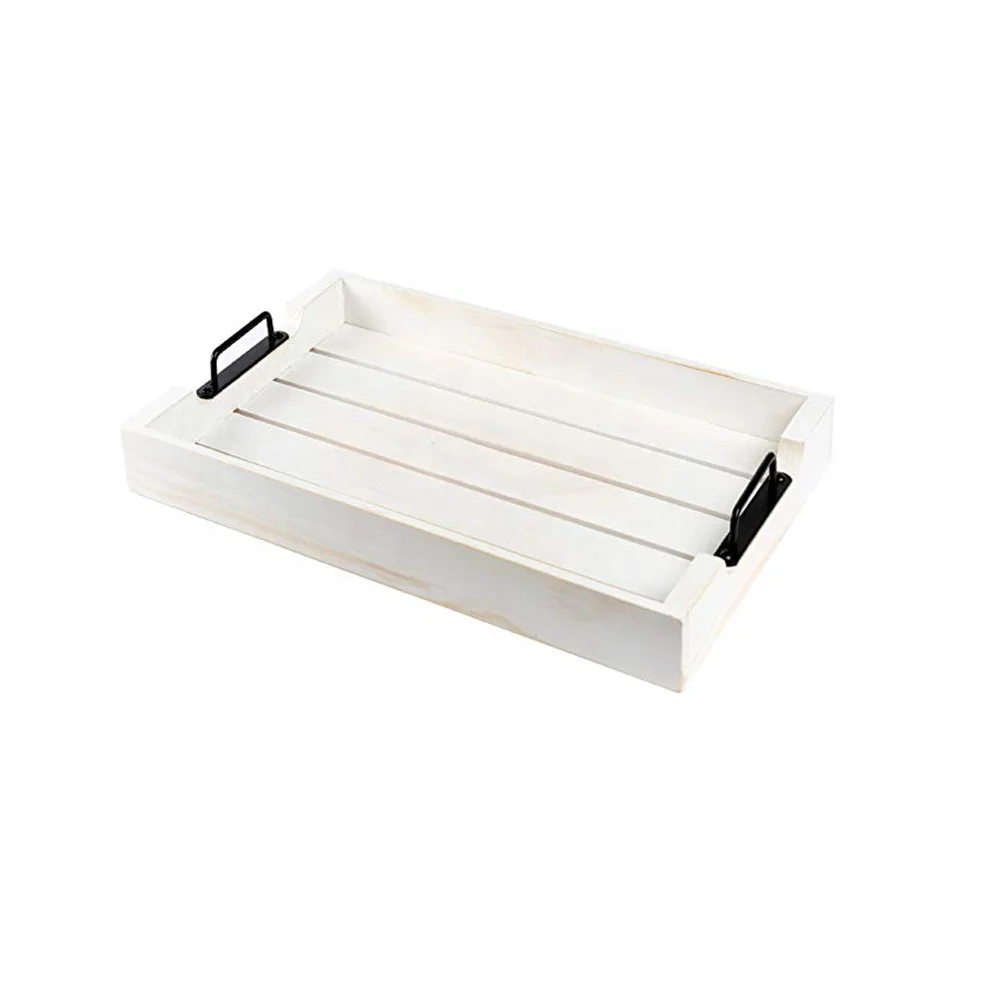 white wooden breakfast tray