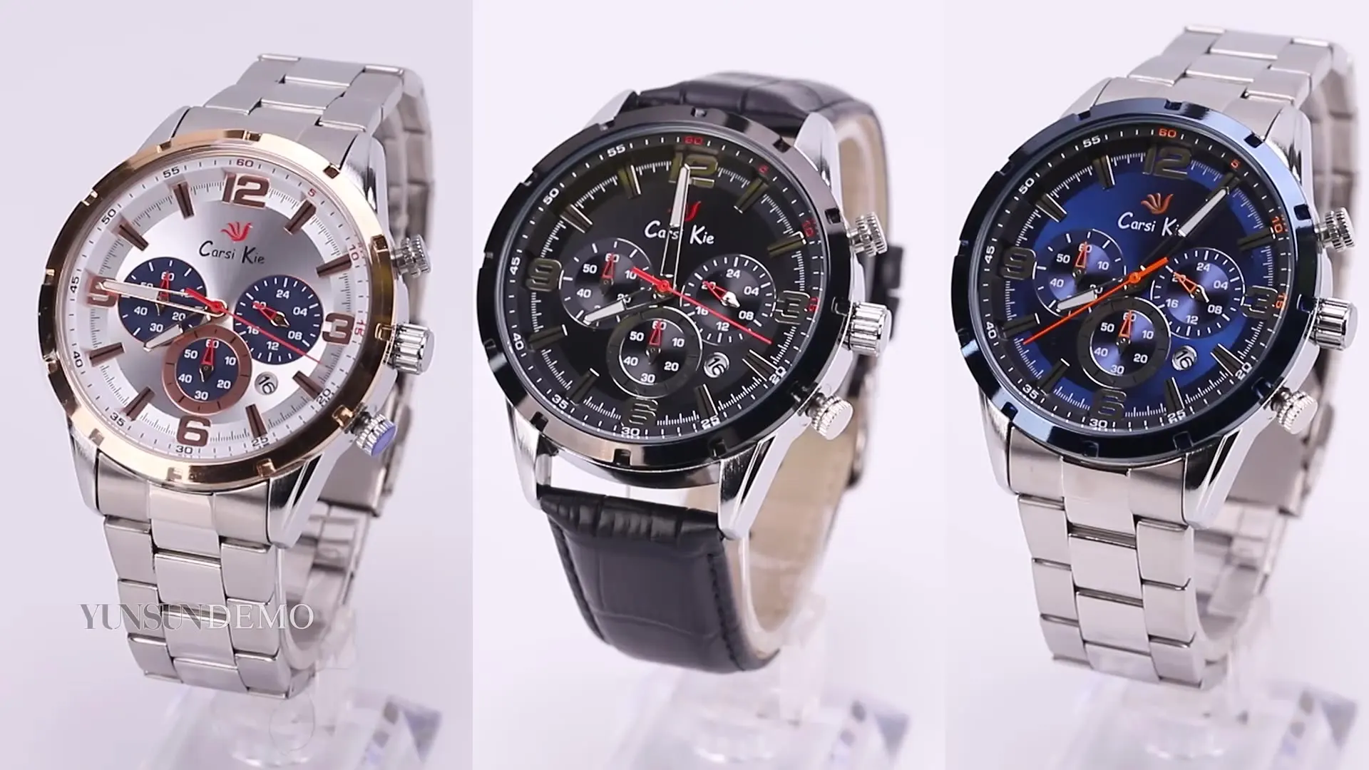 

2021 hot sale luxury watches men brand Carsikie stainless steel rose gold wrist watches relogio