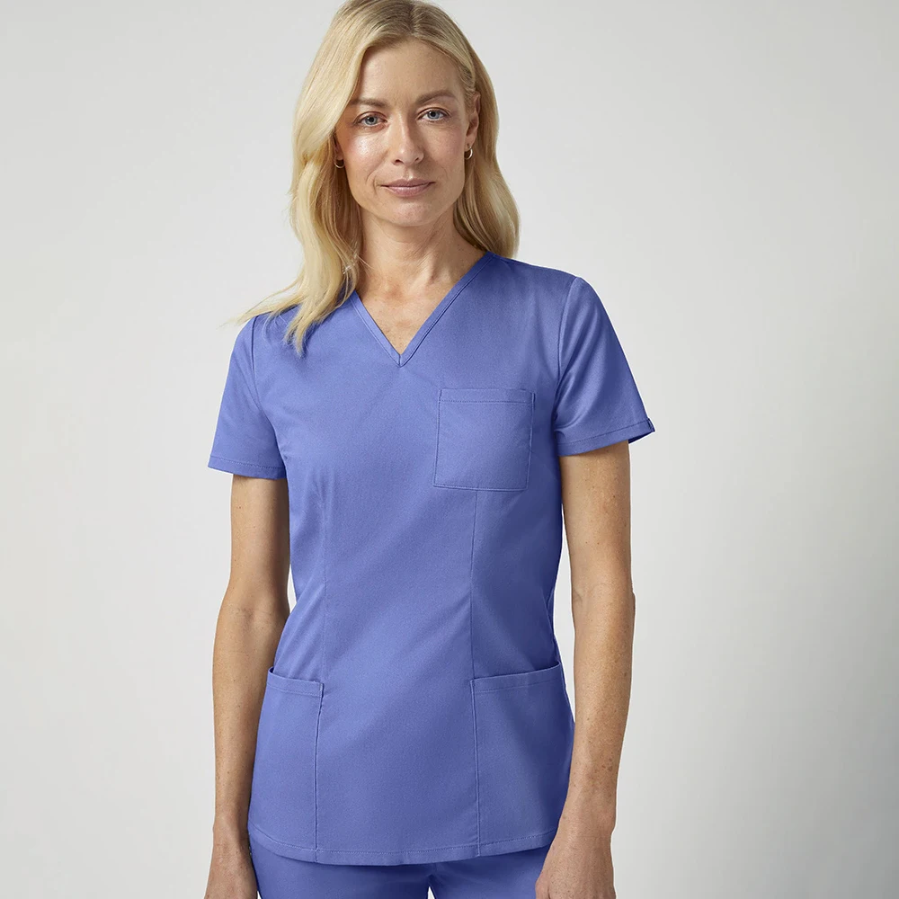 polyester scrub tops