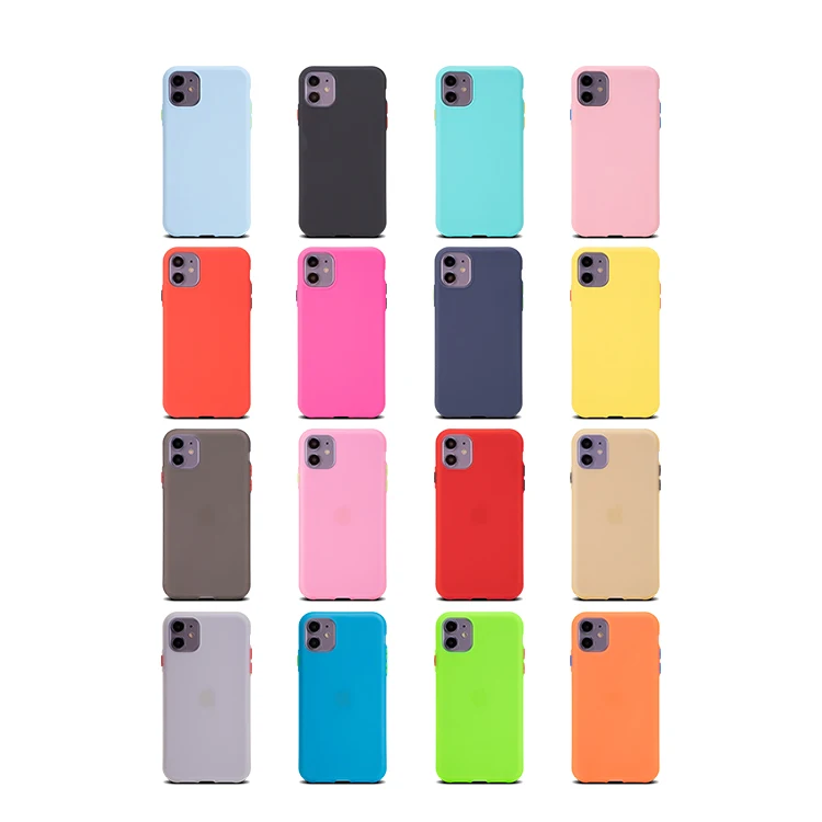 

trending products 2021 new arrivals colorful tpu transparent frosted phone case for iphone 12 pro case for iphone 11 pro max