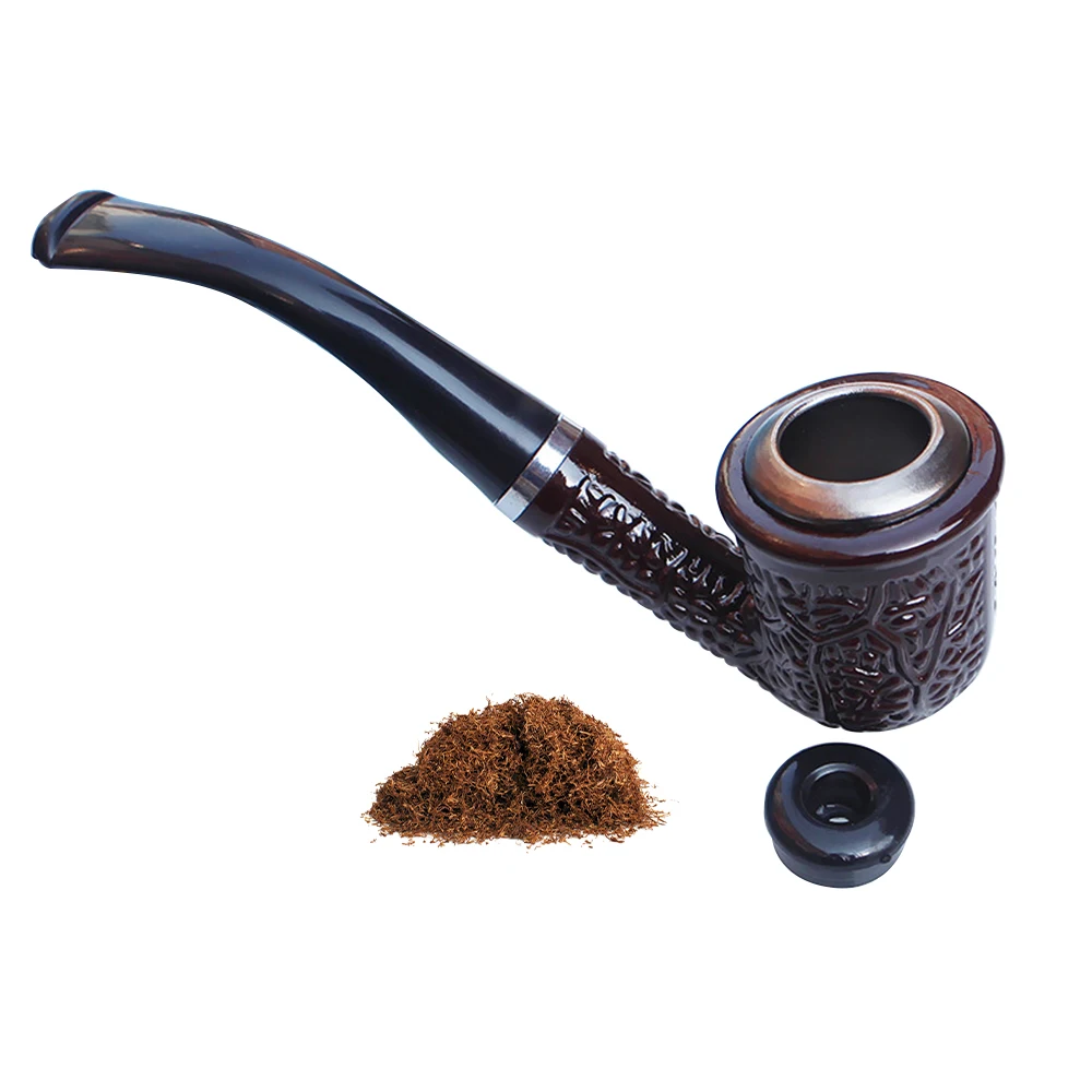 

Resin Smoking Pipes With cigarette mouth converter Taza Pipa Rokok Tuyau Chicha Pipas Para Fumar Wooden Tobacco Weed Pipe