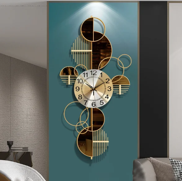 

Fashion tianyi wall clock wall decoration clock manufacturers direct sales, Black, gold