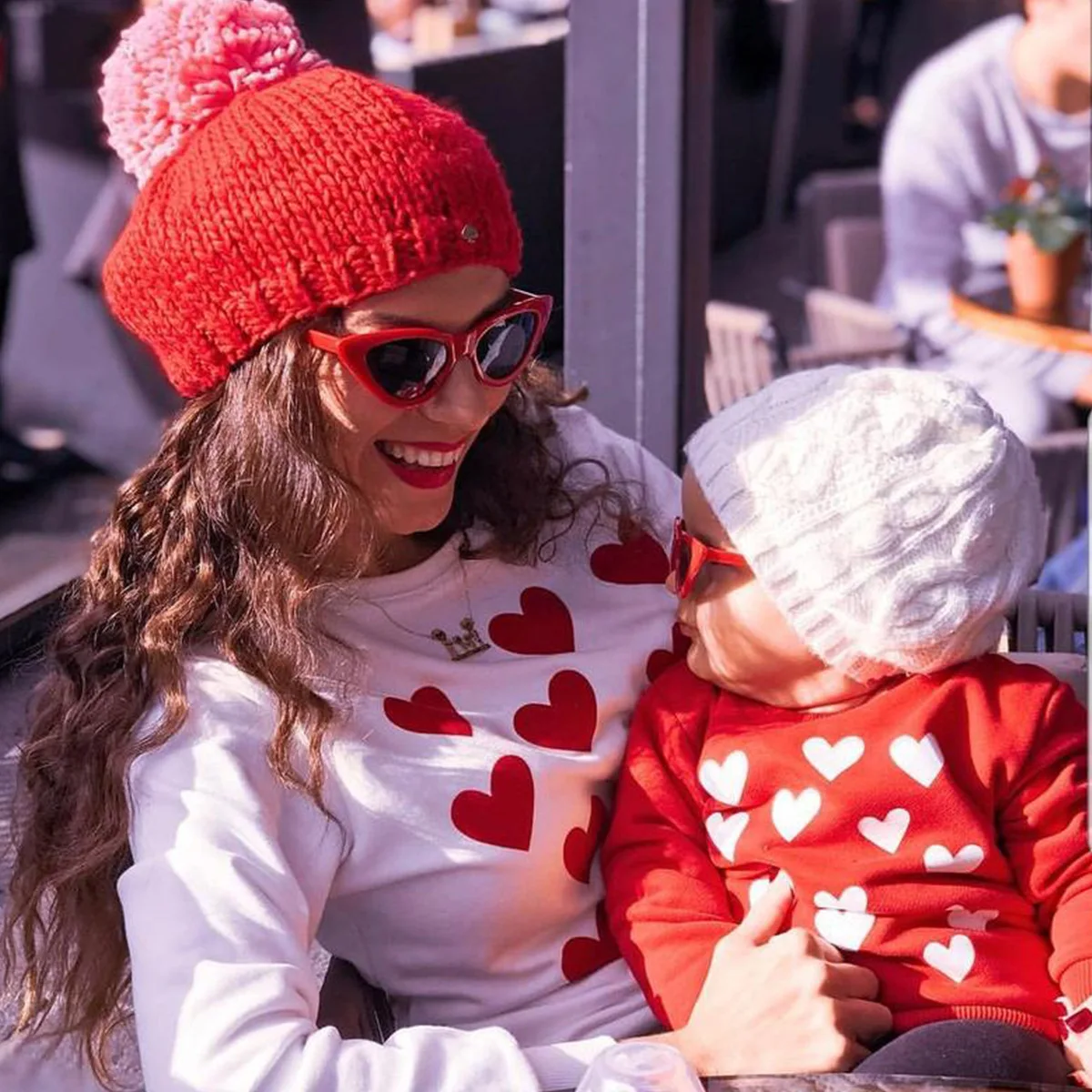 

2022 Fashion Europe America Mom Kids Baby Sweatshirts Family Matching Valentine's Day Outfits Pullover hoodie