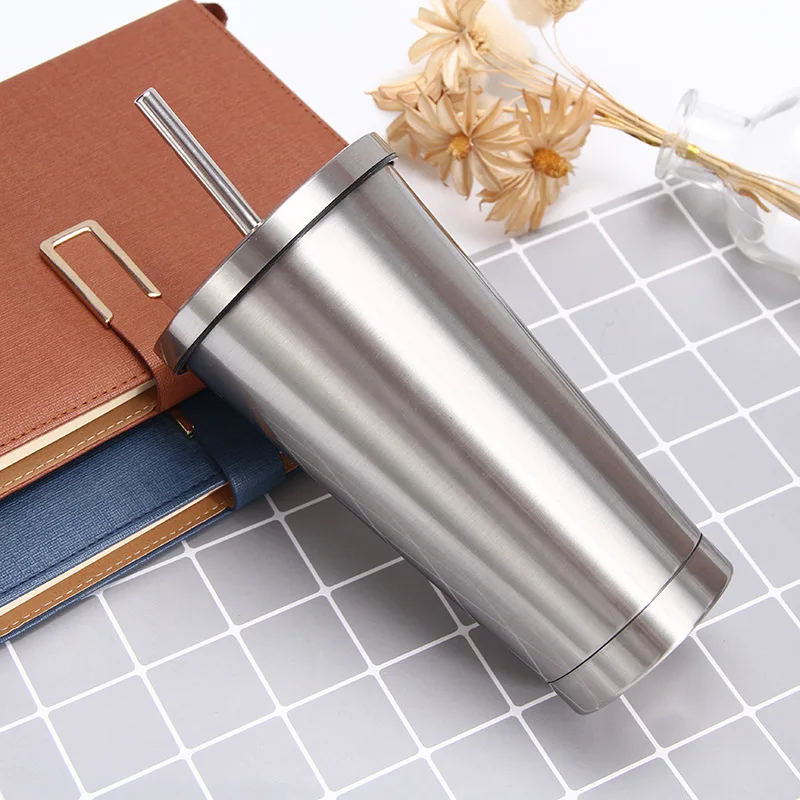 

Classic Insulated Tumbler Cup With Straw and Lid Stainless Steel Water Bottle Iced Coffee Travel Mug Cup