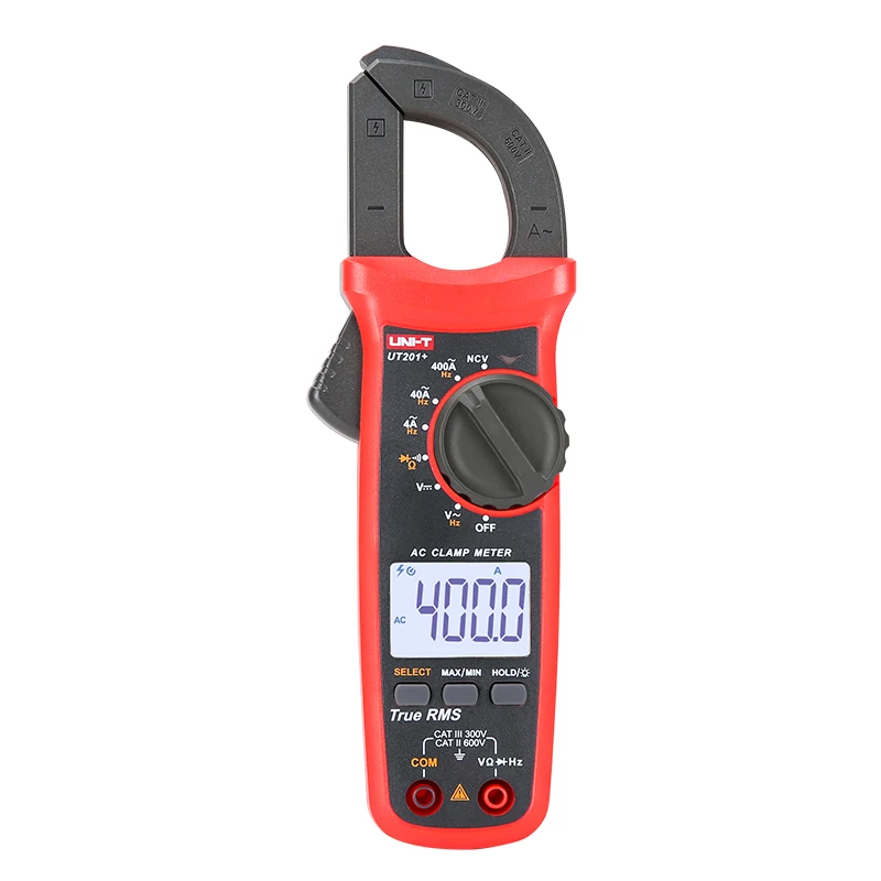 

UNI-T UT201+ Digital Clamp Meter AC 400A Current Amperimetro Tester Clamp Multimeter Resistance Frequency