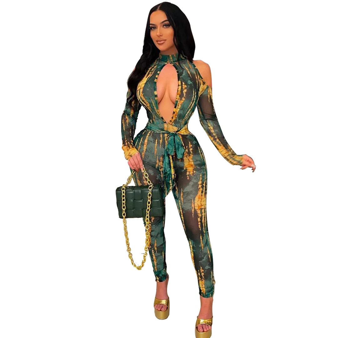 

2022 New Arrivals Long Sleeve Sexy Ladies Bodycon Club Dress Maxi Summer club woman outfit jumpsuit plus size clothing, Buyer's requirement