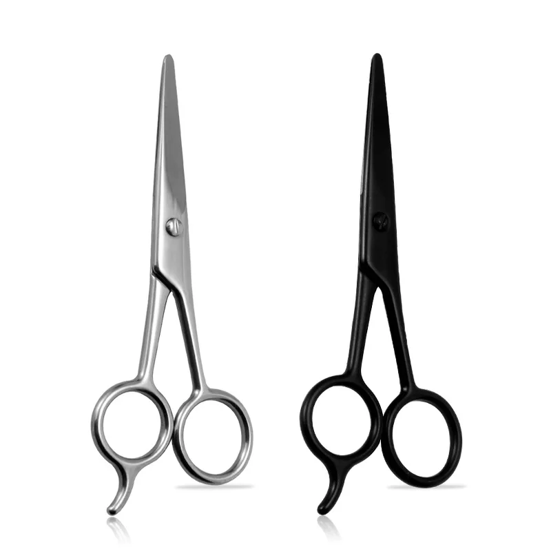 

Spot 5 inches stainless steel professional hairdressing scissors sharp black eyebrow trimmer small beauty beard scissors