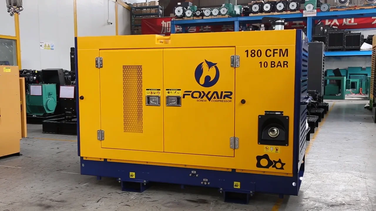 Compresor De Aire De Tornillo Diésel Móvil,400cfm,Con Remolque,13bar,11