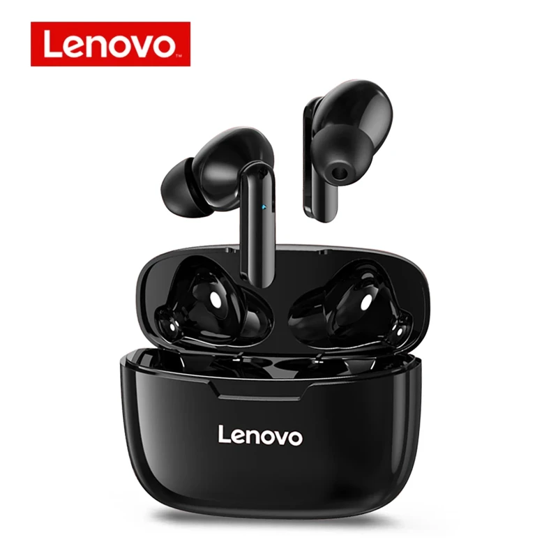 

Original Tws Earphones For Lenovo Xt90 Bt5.0 Earbuds Wireless Charging Box 9d Stereo Waterproof Headsets With Noise Cancelling, Black/white