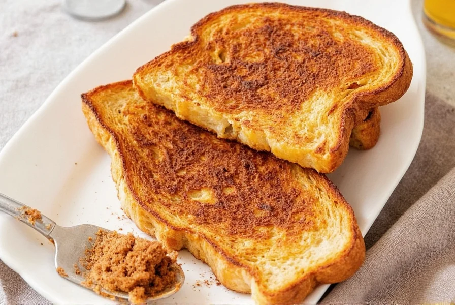 Gourmet cinnamon toast with pecans and sea salt on wooden cutting board