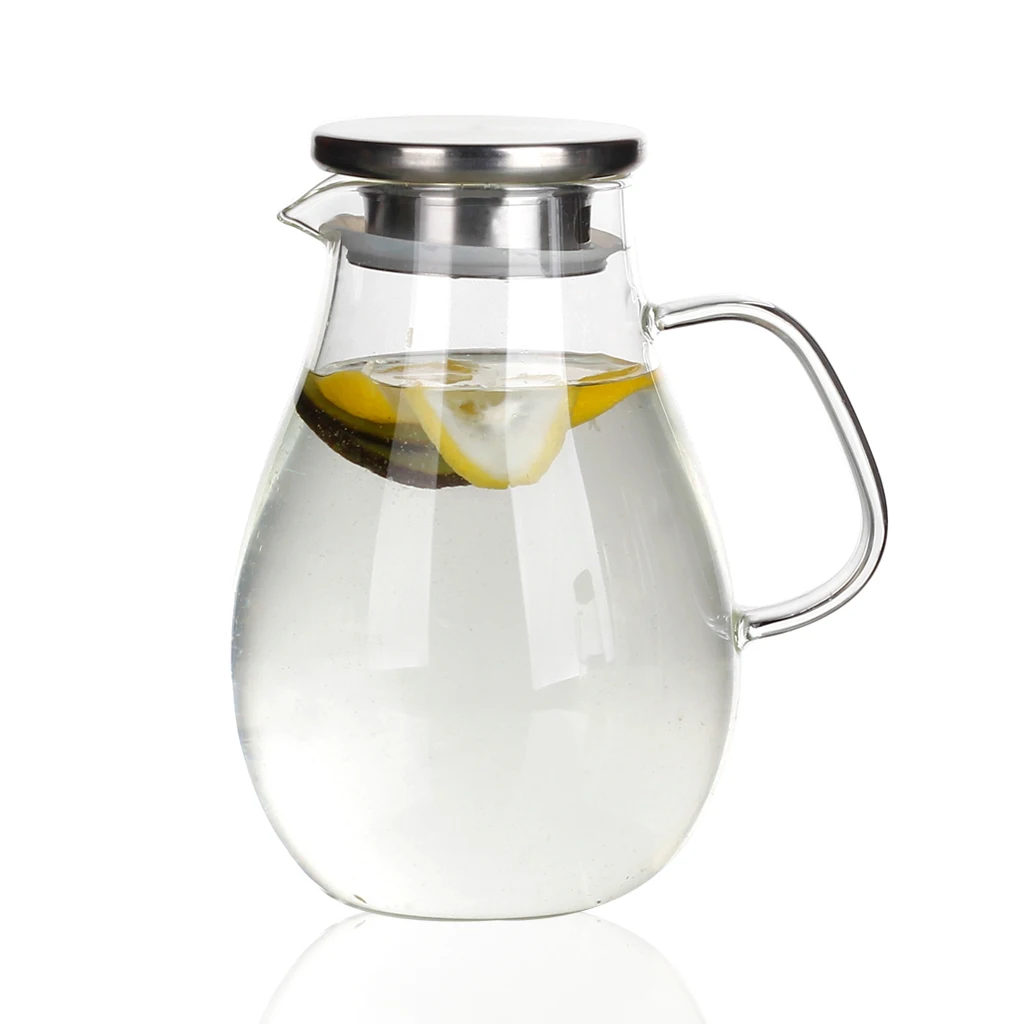 

Glass Pitcher Water Glass Pitcher With Lid Iced Tea Pitcher Water Jug Hot Cold Water Ice Tea glasses, Clear