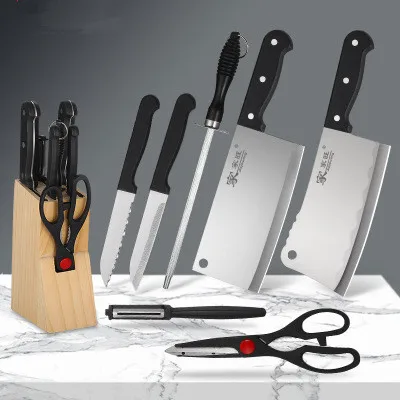 

Quality Cutting 8 pieces Kitchen Knife Sets with Block Factory Price, Natural