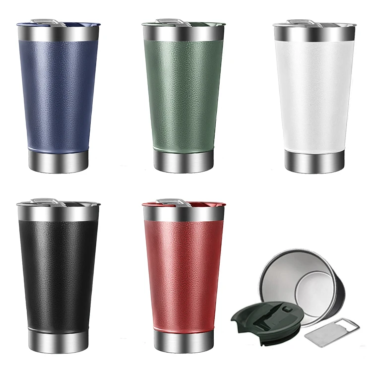 

Double Wall Vacuum Thermal 18/8 Stainless Steel Beer Mug with Bottle Opener, Customized color