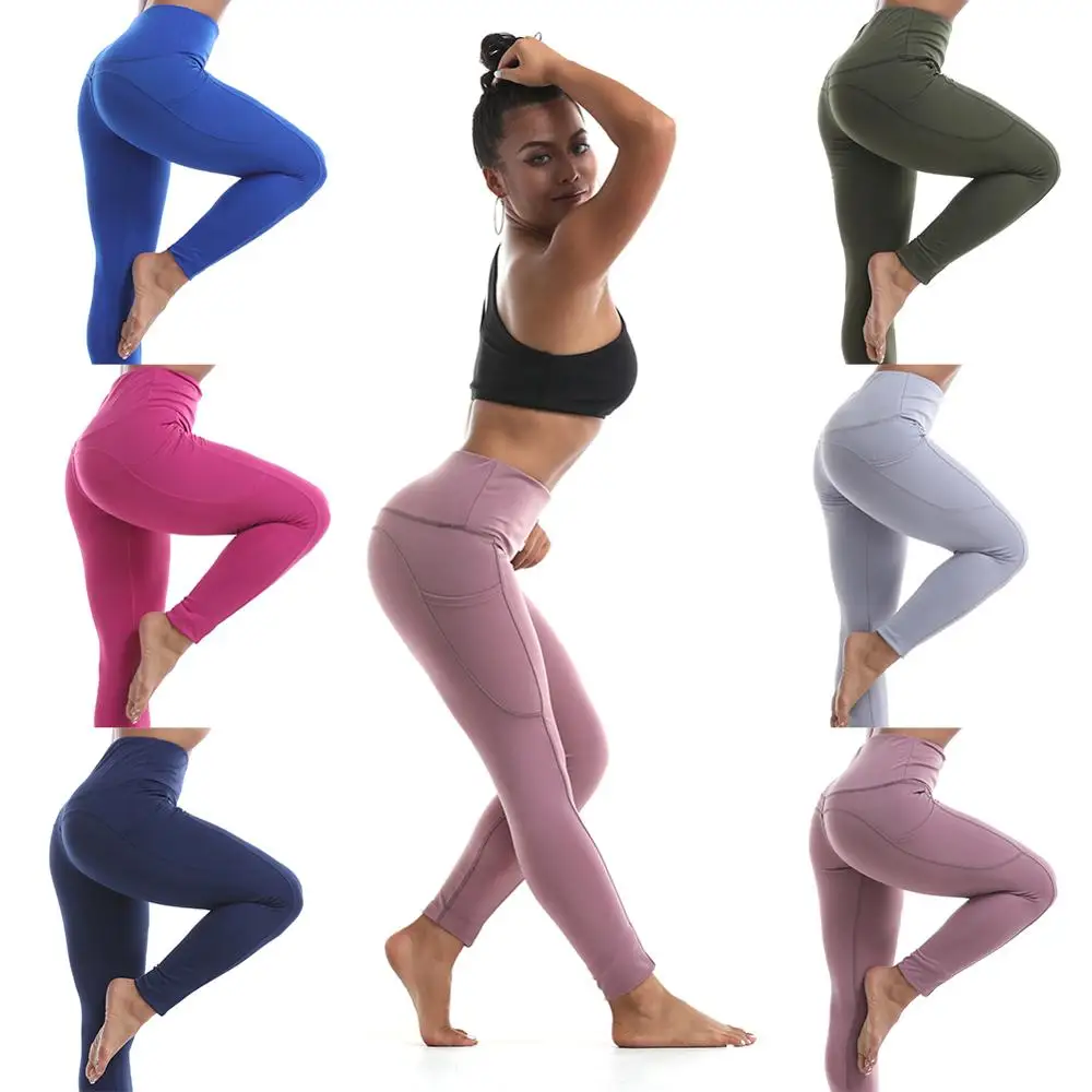 

Custom Logo womens leggings with pockets gym training workout fitness yoga wear, Could be customized