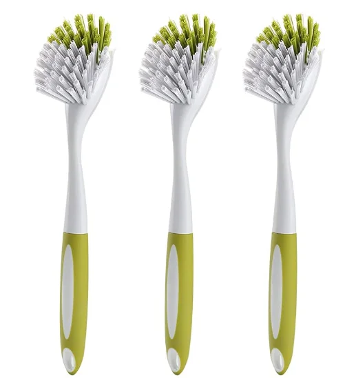 

Scrub Brush for Dish Kitchen Sink Pot Pan with Stiff Bristles, Yellow-green, Customized color