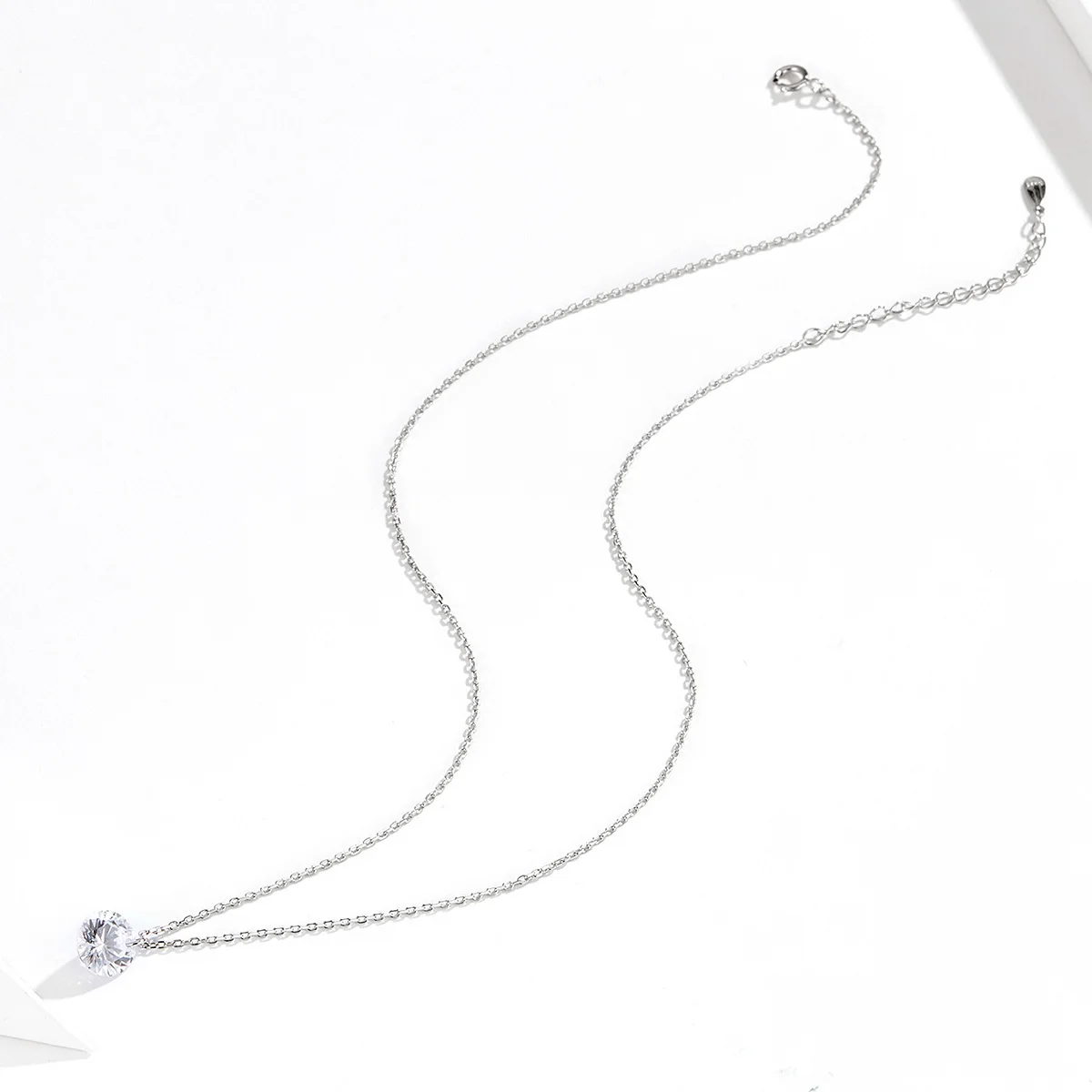 

2020 New Fine Woman Jewelry 925 Sterling Silver Cubic Zirconia Chain Necklace