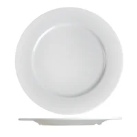 

100% Melamine 8'' Dinner Flat Plate, Cheap Bulk Stock White Plastic Party Plates Sets Dinnerware