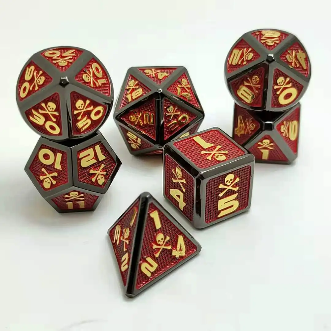

High quality custom colorful engraver bulk style game metal dice