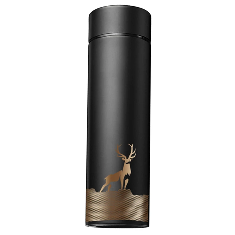 

Eco-Friendly Double Wall Stainless Steel Insulated Vacuum Flask Water Bottle Smart Temperature Display Thermos Custom Logo, Customized color